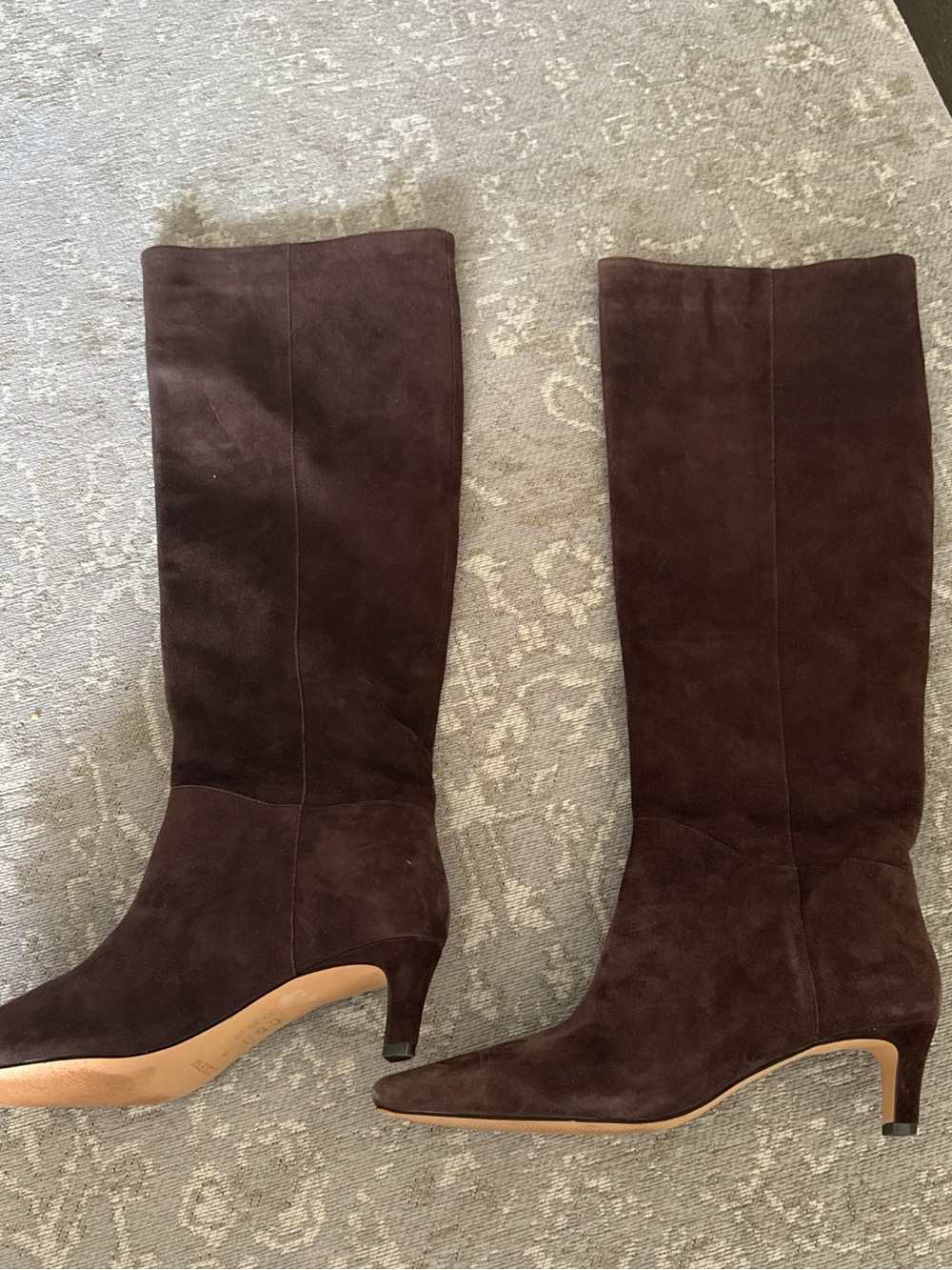 J. Crew Dark Brown Suede Knee-High Heeled Boots